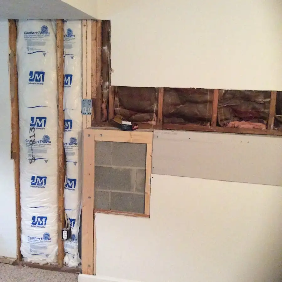 Wall insulation replacement during Structural Drying in Union